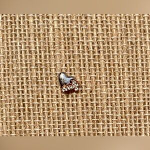 New Origami Owl Silver and Rose Gold Cross Heart w/Crystals (retired)